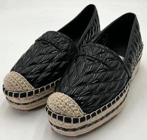 Karl Lagerfeld Paris Desta Women's Size 7.5 Black Quilted Espadrilles NIB - Picture 1 of 10