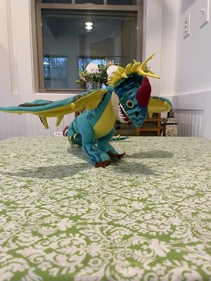 How To Train Your Dragon Stormfly Deadly Nadder Blue Yellow Plush Wire Wings - Image 1 of 4