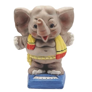 Elephant Trunk UP Scale Vtg GEORGE GOOD Happy Weigh in Weight Watching Figurine - Picture 1 of 24