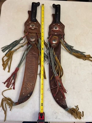 Juego de 2 machetes vintage EL SALVADOR CORNETA Peace Foto 1 de 4