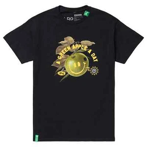 Lifted Research Group Mens LRG A Green Apple A Day Black Shirt NWT Medium - Picture 1 of 5