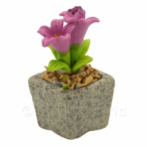 Miniatura Fatto A Mano Color Rosa Ceramica Fiore - Foto 1 di 1