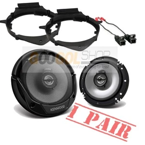 Kenwood 300W Car or Truck Speakers for Front or Rear Doors with Installation Kit - Picture 1 of 6