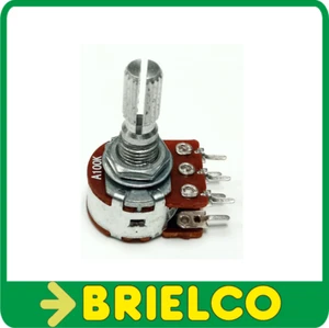 POTENCIOMETRO ESTEREO LOGARITMICO A100K DIAM EJE 6MM METALICO UNA VUELTA BD9660 - Imagen 1 de 3