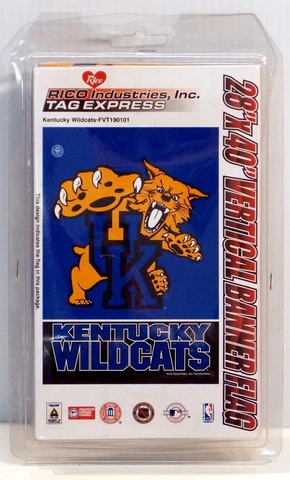 Kentucky Wildcats 28 x 40 Inch Vertical Banner Flag for use with Wooden Dowel Cover