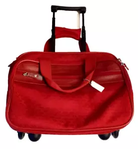 AVON Travel Tote Padded Laptop Pull Along Rolling Brief Case Toiletry Carry On - Picture 1 of 8