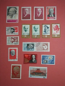 102 Briefmarken + 3 Blöcke UdSSR Sowjet LENIN Sozialistische Lebensereignisse Oktober Kommunismus  - Bild 1 von 12