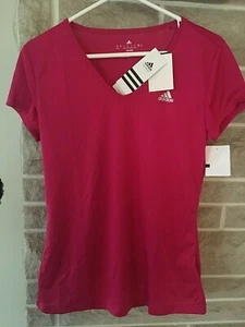 Women's Adisas Climate Pink Shirt Women Size S New NWT - Picture 1 of 2