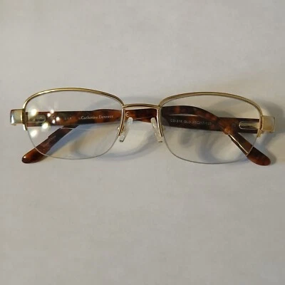 Catherine Deneuve Women's Half Rim Eyeglasses Frames CD-318 GLD 49-17-135 mm - Image 1 of 4