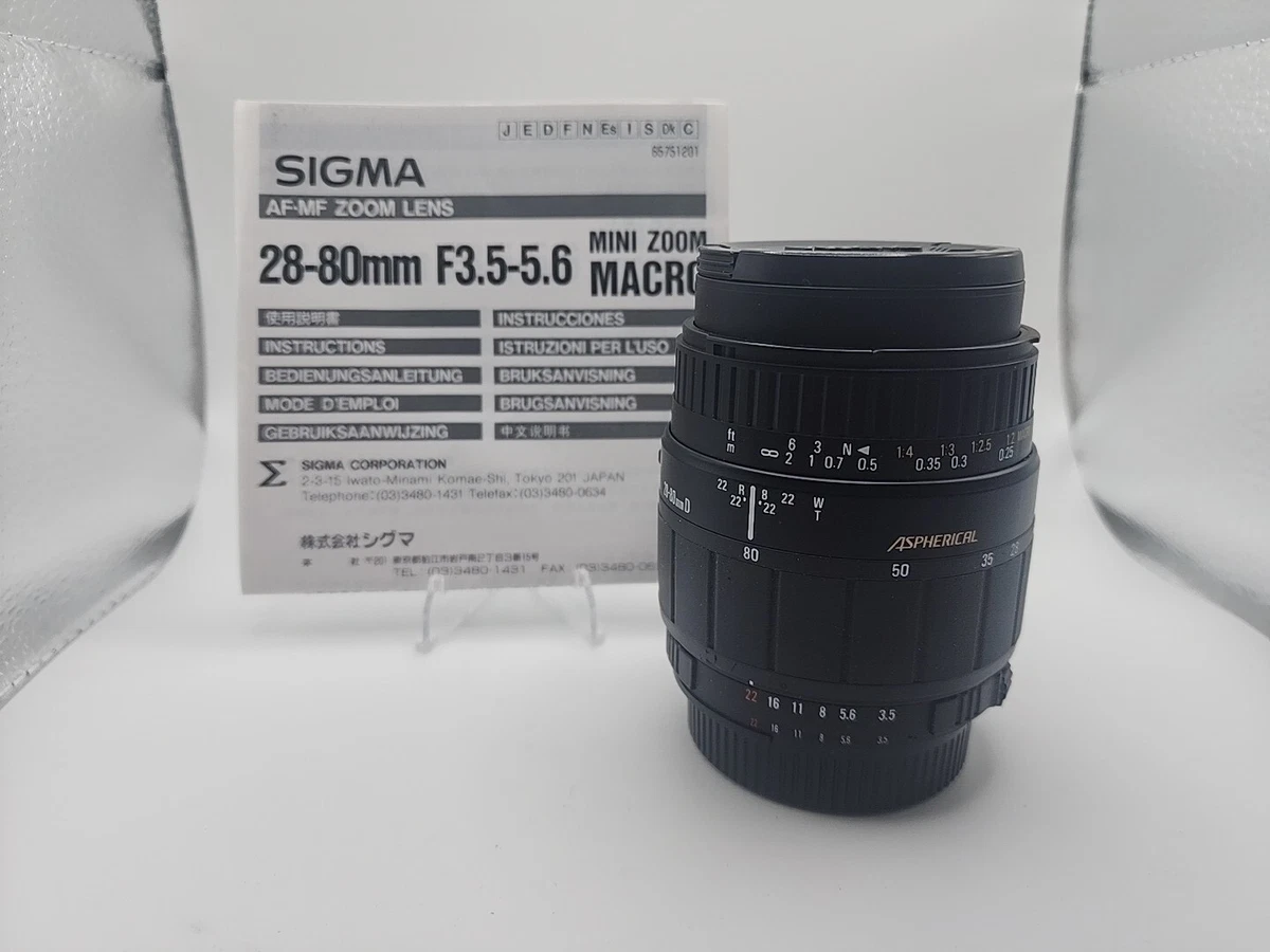 一眼レフレンズ、sigma zoom 28-80 SIGMA ZOOM 28-80mm F3.5-5.6 MACRO 100-300mm F4.5-6.7 DL - 古レンズ