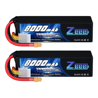 2x Zeee 6S 22.2V 8000mAh Lipo Akku 120C XT60 Stecker für RC Car Quad Flugzeug - Bild 1 von 4