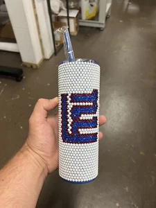 NY Giants Rhinestone Tumbler Water Bottle Bling 20oz. - Picture 1 of 4