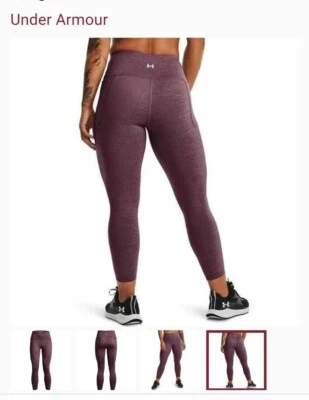 UNDER ARMOUR Women's UA Meridian Heather Pink Ankle Leggings NWT  SIZE: Large - Image 1 of 4