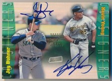 JAY BUHNER KEVIN YOUNG 1999 Topps Stadium Club CO-SIGNERS DUAL AUTO MARINERS