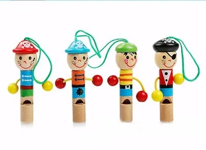 Children Kids Wooden Whistle Pirate Toy Musical Gift J14 - Picture 1 of 4
