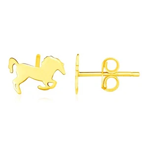 Pendientes caballo oro amarillo 14K - Imagen 1 de 1