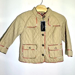 Pamela McCoy Quilted Jacket Lightweight Button Front Coat 1X Floral Accent - Picture 1 of 12