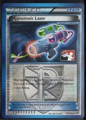 Pokemon Hypnotoxic Laser 123/135 Crosshatch Holo Player Reward Promo Mod Play #4 - Image 1 of 4