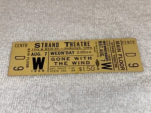Vom Winde verweht 1968 Vintage unbenutzte Theaterkarte Clark Gable Tickets USA ye - Bild 1 von 9