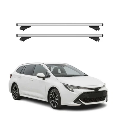 Barras transversales barras de techo de aluminio para Toyota Corolla 2019-2022 Pre-FL gris 2 piezas Foto 1 de 4
