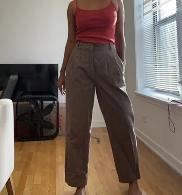 Aritzia группы Babaton серый фиолетовый высокая талия расслабленный крой брюки 6 - Изображение 1 из 4