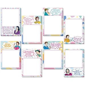 8 Pcs Funny Sticky Notes for Women Funny Notepads Memo Pads Office Humorous A... - Picture 1 of 7