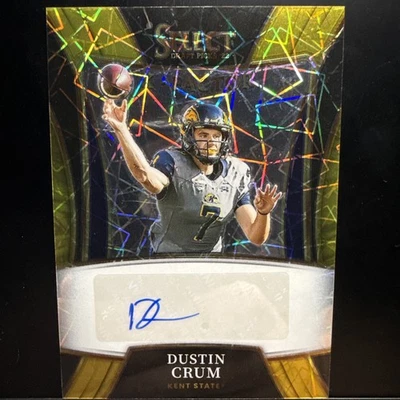 2022 Panini Select X-Factor Signatures Dustin Crum #X-DCR Gold Lazer Prizm /75  - Image 1 of 3