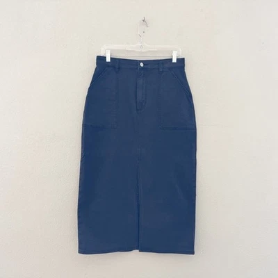 NWT Rollas Trade Midi Skirt 30 Washed Black Denim Casual Classic Minimalist - Image 1 of 4