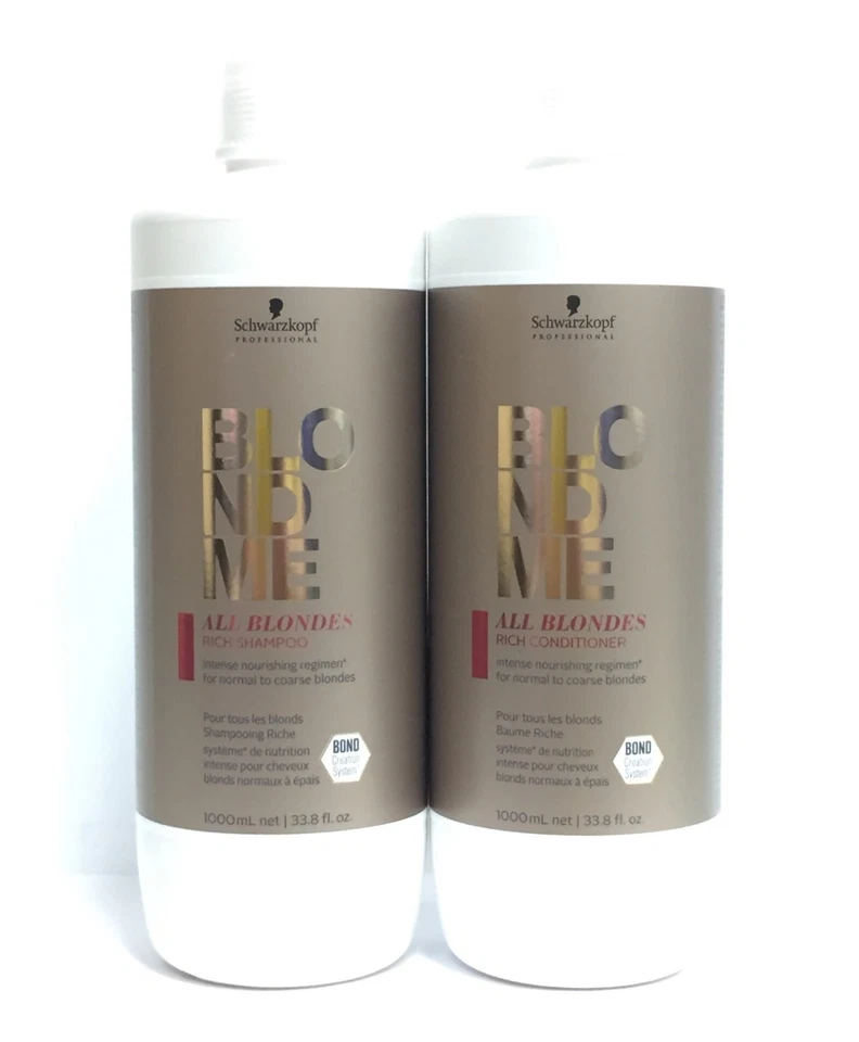 (2 PACK) Schwarzkopf BlondMe All Blondes Rich Shampoo & Conditioner Duo, 33.8 oz - Image 1 of 1