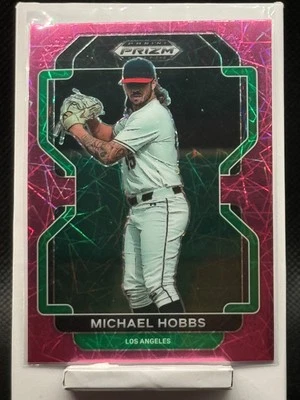 2022 Panini Prizm Draft Picks - Michael Hobbs #PDP220 Neon Pink Velocity Prizm - Image 1 of 2