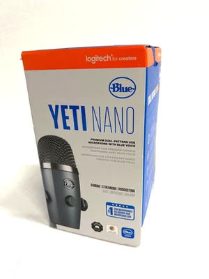 Micrófono USB Yeti Nano Premium Doble Patrón AZUL con Voz Azul (NUEVO EN CAJA) Foto 1 de 4