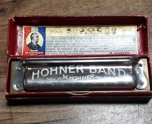 Vintage Hohner Band Harmonica No.132 In Original Box - Picture 1 of 24