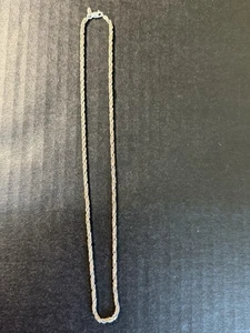 Vintage 925 & 14KT Gold gedrehtes Seil Halskette 15G bicolor signiert WRE - Bild 1 von 10