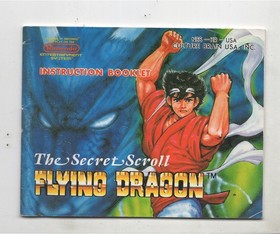 Flying Dragon The Secret Scroll NES Original Nitnendo Manual Only Authentic