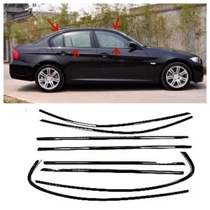 Cubierta de tira de ventana de acero inoxidable negro para BMW Serie 3 E90 2006-2012 - Imagen 1 de 7