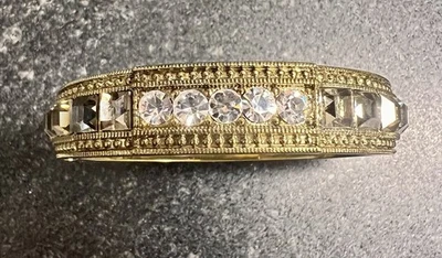 Pulseira Heidi Daus "Heidi's Tantalizing" preta e amarela cristal 7" - Imagem 1 de 4