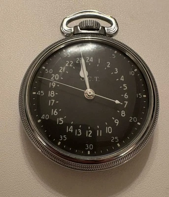 1944 Hamilton GCT 24H Navigator Pocket Watch 4992B 22 Jewel Vintage Working - Image 1 of 4