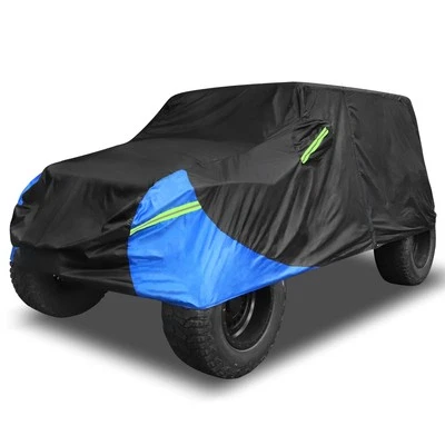 SUV Car Cover for Jeep Wrangler JK JL 4 door 2007-2021 Waterproof Black Blue - Image 1 of 4