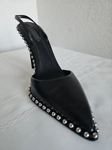 NEW ALEXANDER WANG Rina Studded Slingback Pumps Size 41 - Picture 1 of 8
