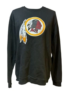 NFL PRO LINE Redskins NFL schwarz Pullover Gr. L Fleece gefüttert Sweatshirt LARGE LOGO - Bild 1 von 4