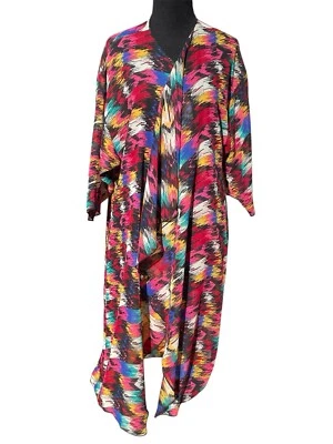 Cárdigan LuLaRoe Shirley Kimono Natación Transparente Abstracto Talla M Foto 1 de 4