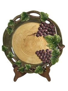 Pacific Rim China Sonoma Plate Hand Painted Grapes Vineyard 9” EUC - Picture 1 of 7