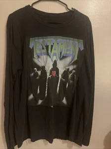 Hand-sewn vintage Testament Souls of Black LS t-shirt with original patch 1990 - Picture 1 of 6