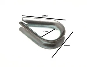 Wire Rope Thimble 10mm 7/16 BZP ZP  Pack Size 2 - Picture 1 of 1