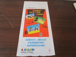 LOCANDINA ORIGINALE CHECCO E BECCO CARBONCINO SUPERCOLINO 1969 - Picture 1 of 2