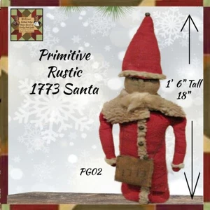 Babbo Natale primitivo rustico 1773 18"H - Foto 1 di 3