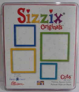 Sizzix Red Die Cut FRAMES, SQUARE COMBO 38-1067 HTF - Picture 1 of 3