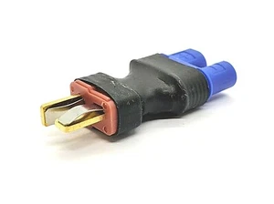 RC Battery Adaptor Connector Deans Red T Plug to EC3 Female Blue Adapter -UK - Picture 1 of 4