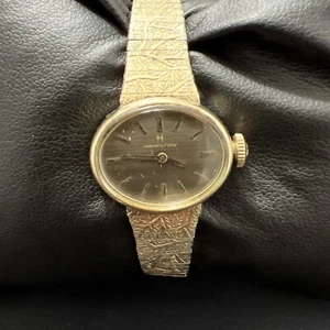 Vintage Hamilton 10K RGP Oval Case Manual Wind Ladies Watch - Picture 1 of 7