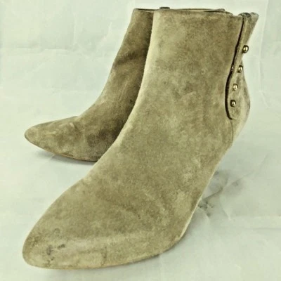Corso Como Mujer Botines EE. UU. 8,5 M Taupe Gamuza Tachonado Cremallera Tacones 5176 Foto 1 de 4